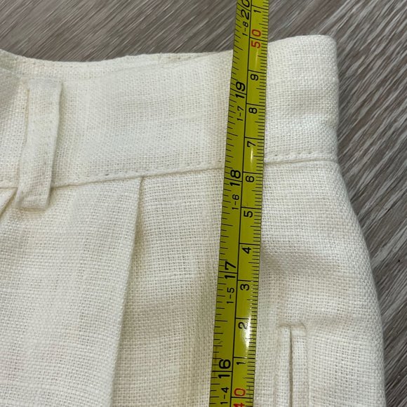 Vintage Daniel Hetcher Off White Linen Bermuda Shorts sz 6 - Picture 10 of 11